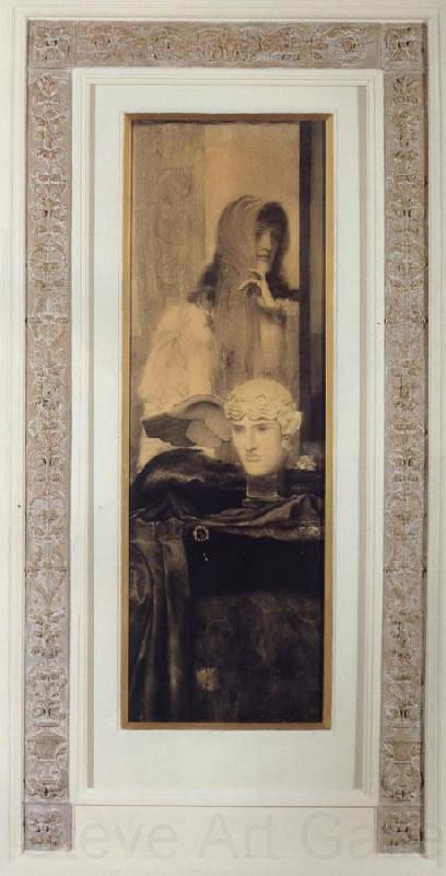 Fernand Khnopff White Black and Gold Norge oil painting art